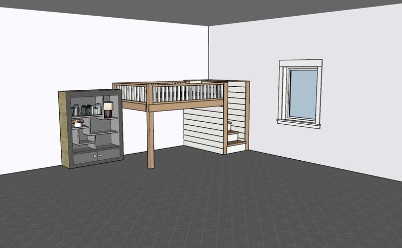 DIY Full Loft Bed Build Plan With Stairs (metric and Imperial ...