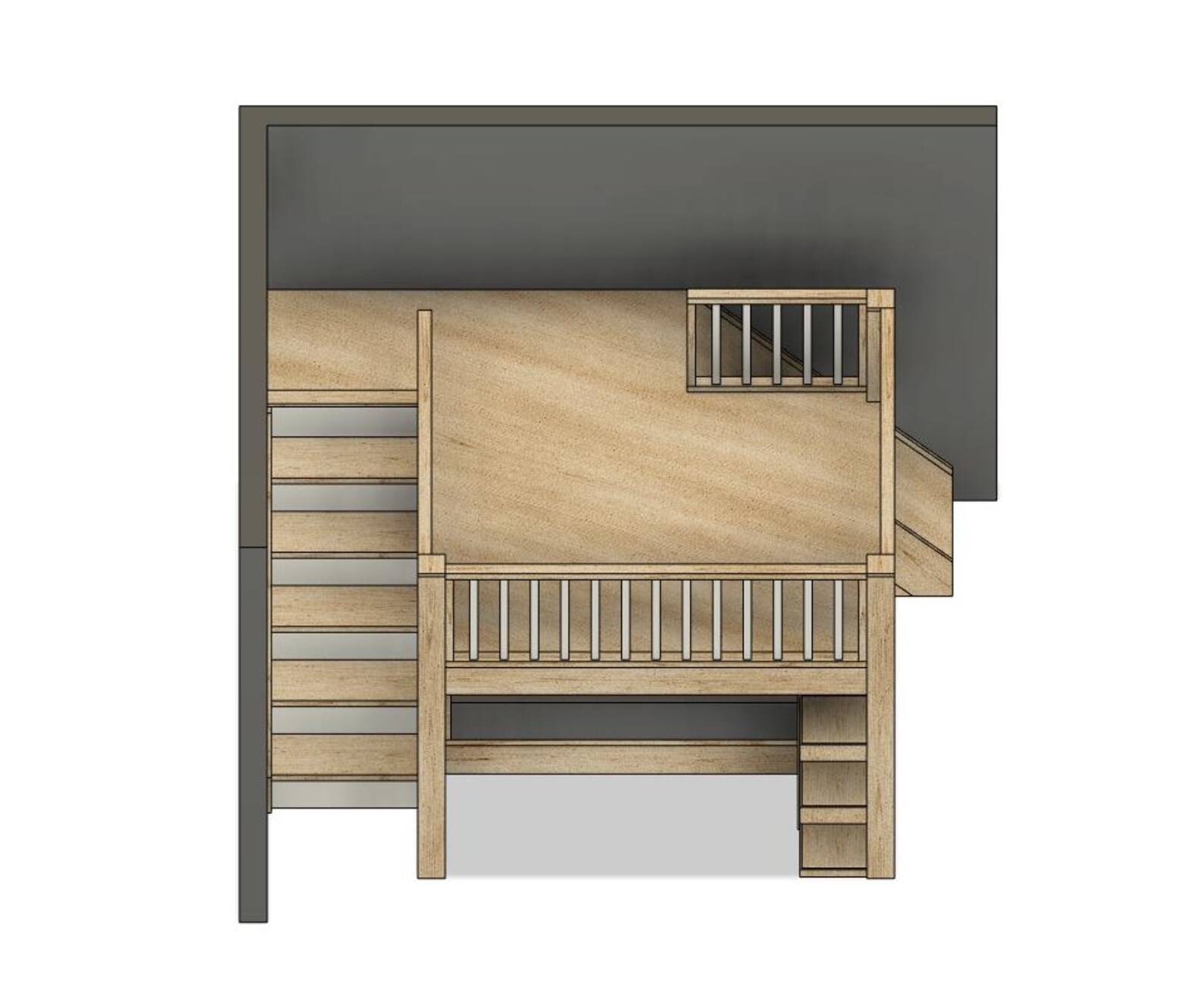 Twin Loft Bed With Stairs & Slide DIY Build Plans - Etsy