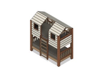 DIY Build Plans - Twin Fort Bunk Bed - Plan #031