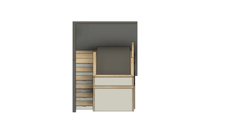 Full Loft Bed DIY Build Plans: Stairs & Storage Drawers - Etsy