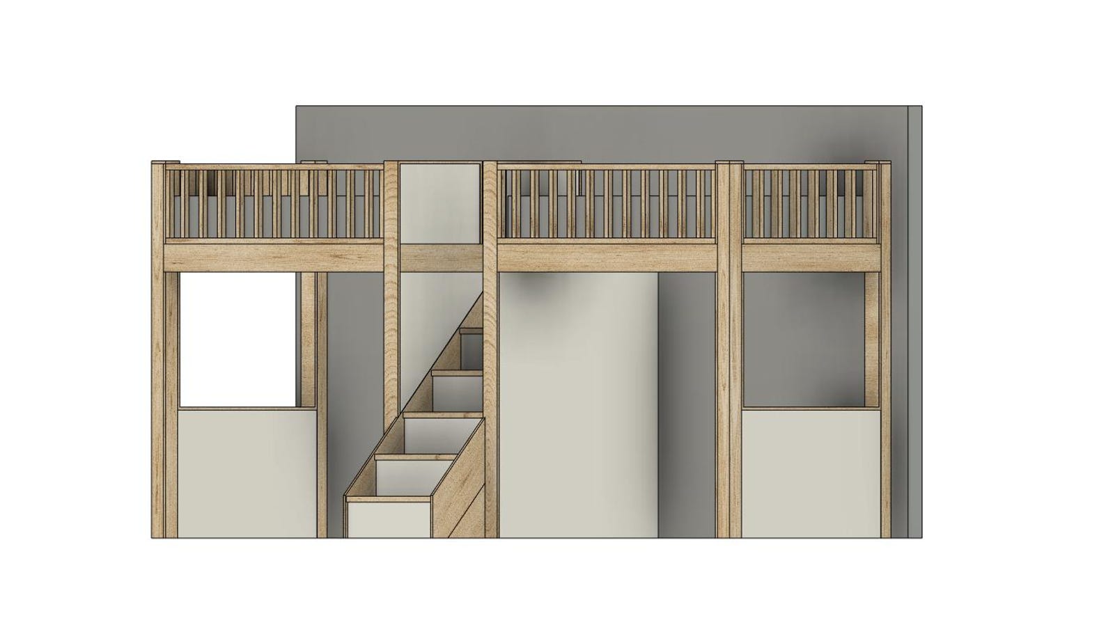 DIY Build Plans - Double Full Size Loft With Stairs - Plan #029 - Etsy