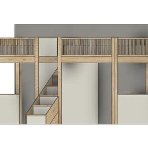 DIY Build Plans - Double Full Size Loft With Stairs - Plan #029 - Etsy