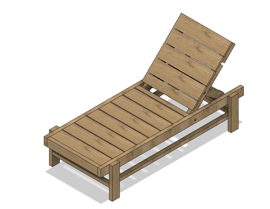 DIY Build Plan Outdoor Lounge Chair Poolside Chair Adjustable Patio
