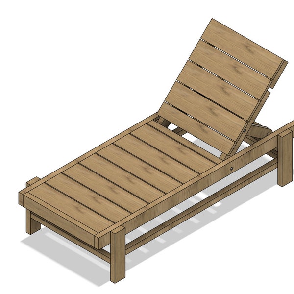 DIY Build Plan - Outdoor Lounge Chair - Poolside Chair - Adjustable Patio Lounge Chair - Plan #020