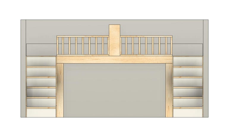 Double Twin XL Loft Bed With Stairs - DIY Build Plan - Plan #224 - Etsy
