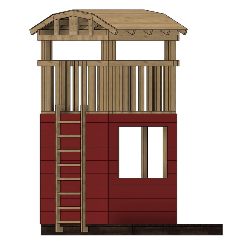 DIY Build Plans Outdoor Playhouse Two Story Playhouse Etsy