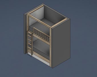 Built-in Full over Full Bunk Bed - DIY Build Plan #251