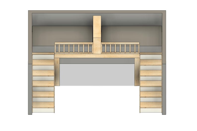 Double Twin XL Loft Bed With Stairs - DIY Build Plan - Plan #224 - Etsy