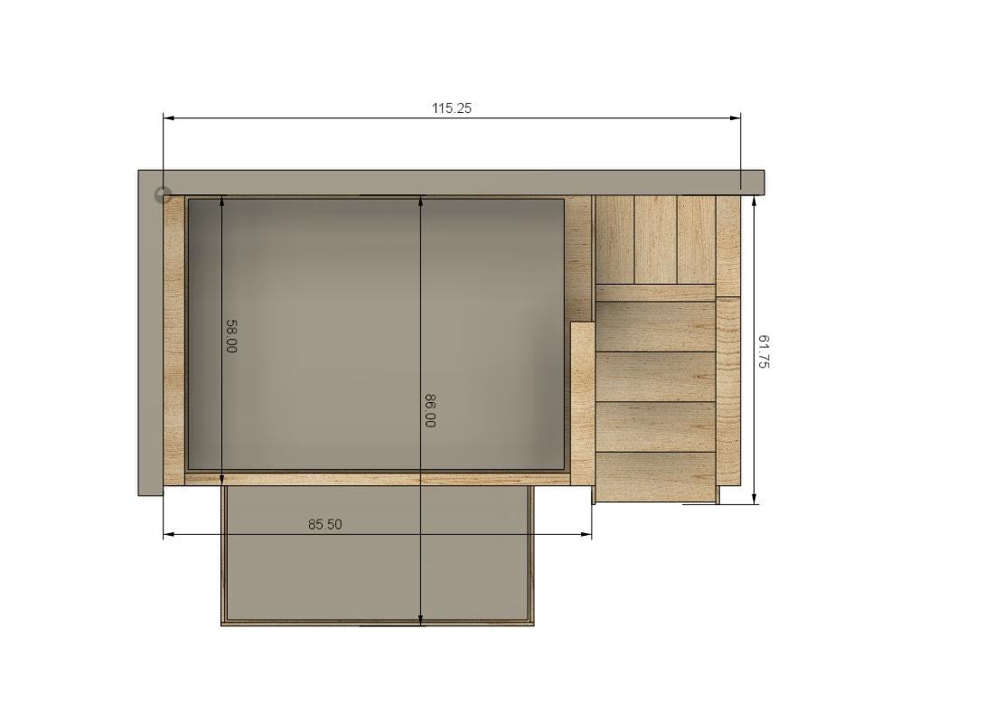 DIY Build Plans - Split Bunk Bed With Stairs - Full Upper, Queen Lower ...