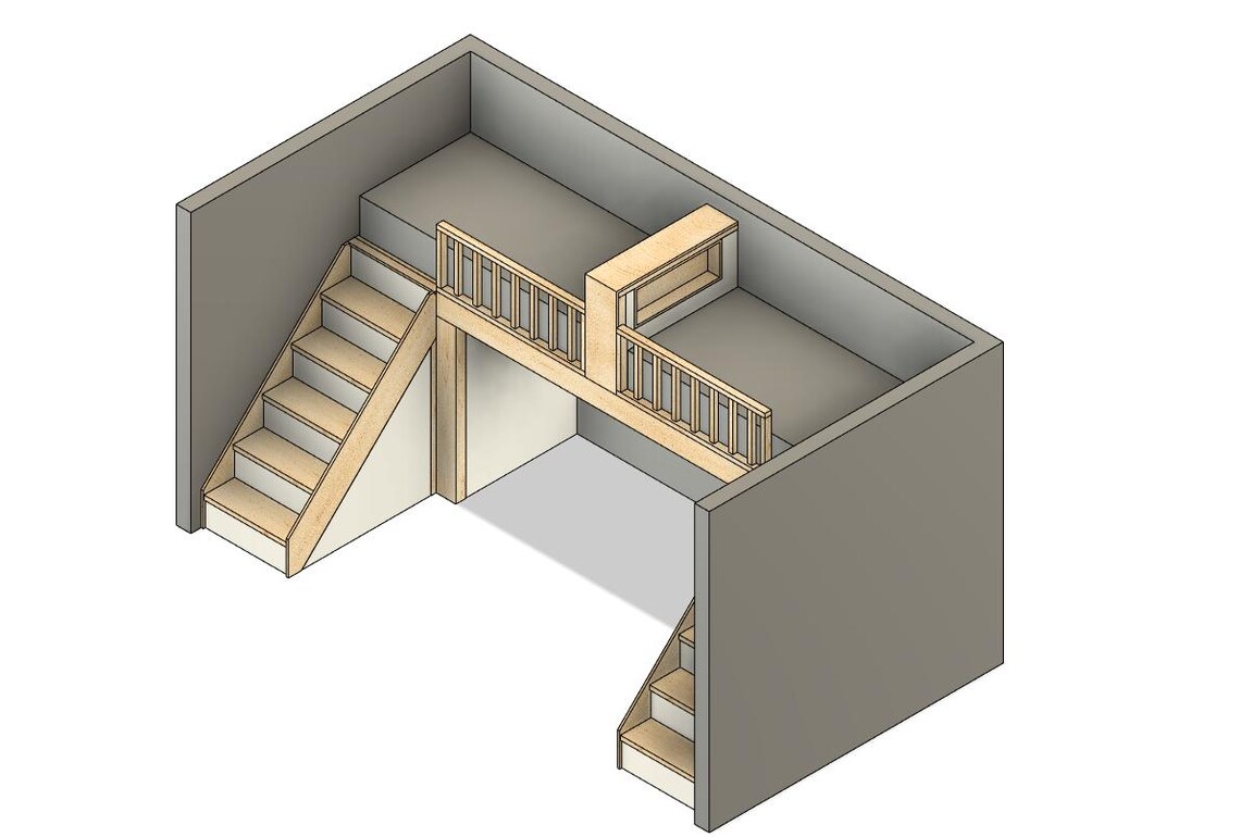 Double Twin XL Loft Bed With Stairs - DIY Build Plan - Plan #224 - Etsy