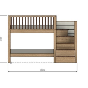 DIY Build Plan - Twin Bunk Bed With Stairs - Plan #024 - Etsy