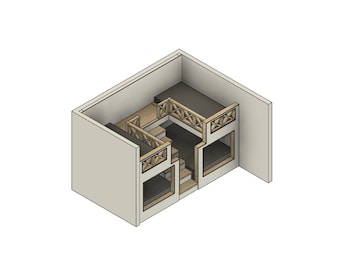 Double Bunk Bed DIY Build Plans with Stairs (Full/Twin)
