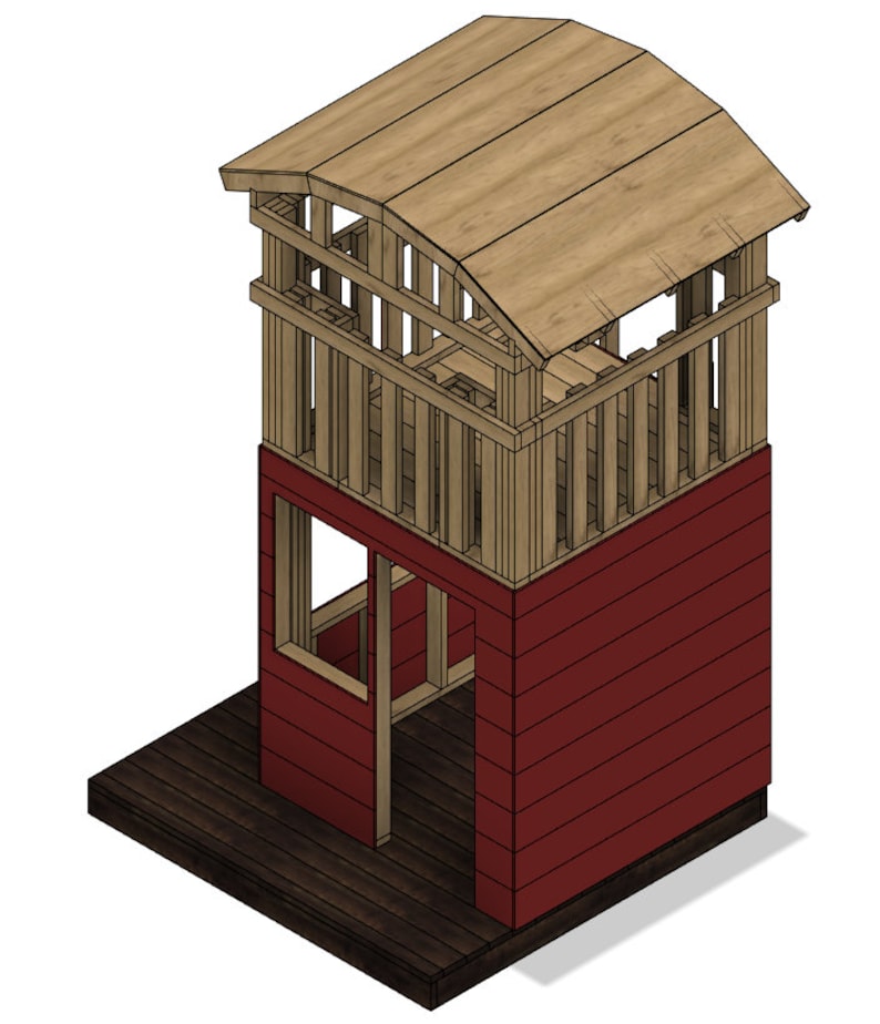 DIY Build Plans Outdoor Playhouse Two Story Playhouse Etsy