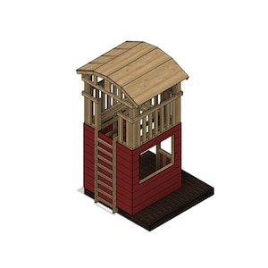 DIY Build Plans - Outdoor Playhouse - Two Story Playhouse - Kids Playhouse - Plan #041