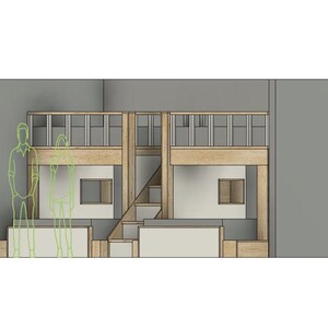 Full/queen Quad Bunk Bed With Stairs - DIY Build Plans - Etsy