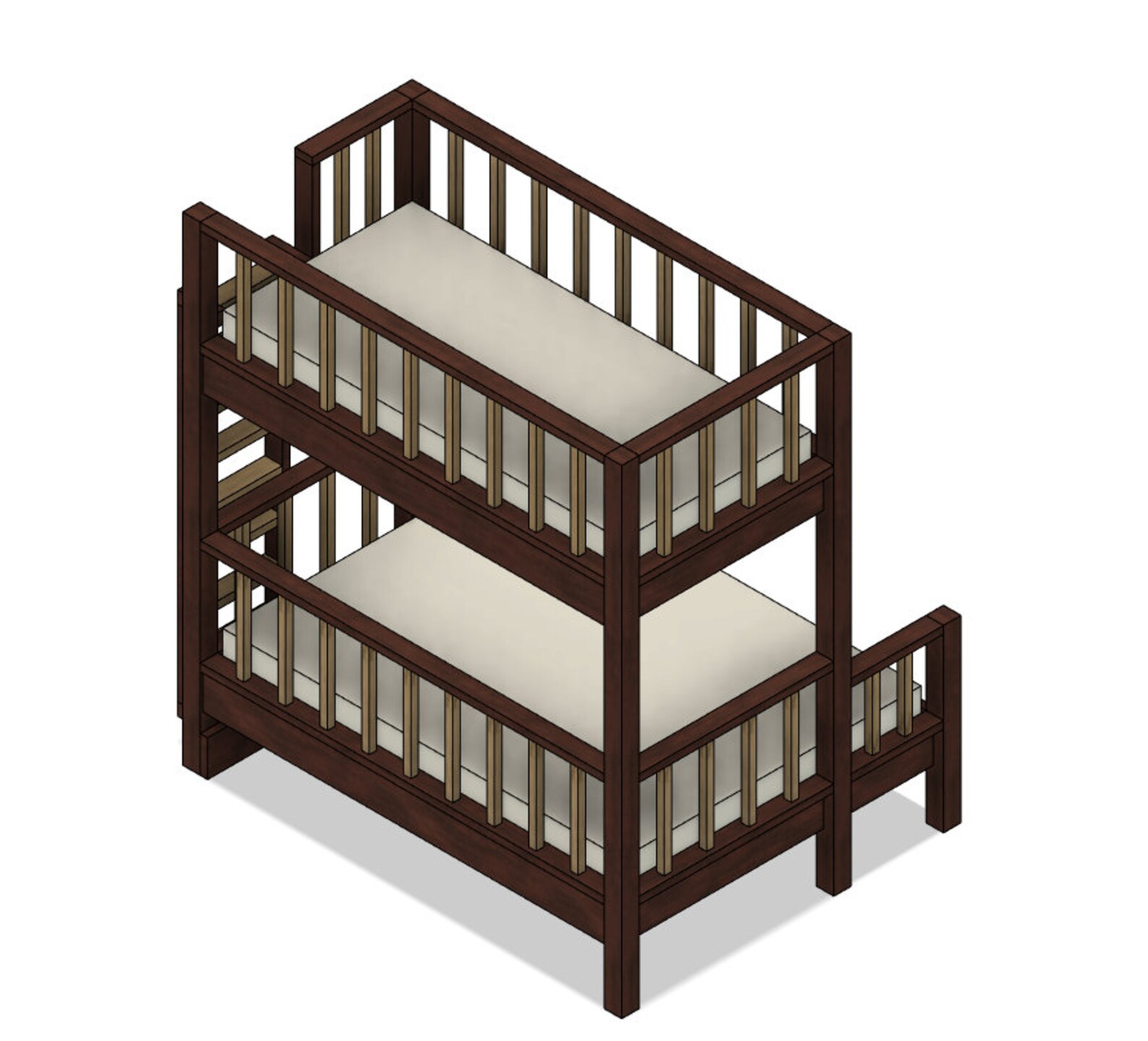 diy-build-plans-twin-xl-over-queen-bunk-bed-bunk-bed-plan-056-etsy