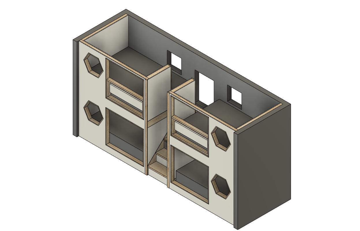 Quad Full Bunk Bed DIY Build Plans With Staircase Storage - Etsy