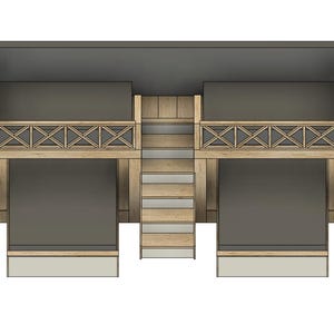 Double Bunk Bed With Stairs: Twin Upper/queen Lower - DIY Build Plans ...