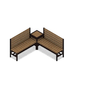 DIY Outdoor Corner Bench Build Plans with Storage (#037)