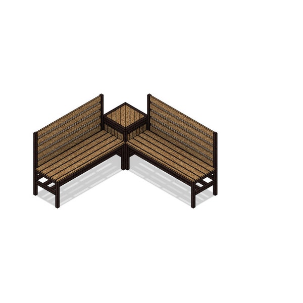DIY Build Plans - Outdoor Corner Bench - L Bench - Backyard Bench - Bench with Storage - Plan #037