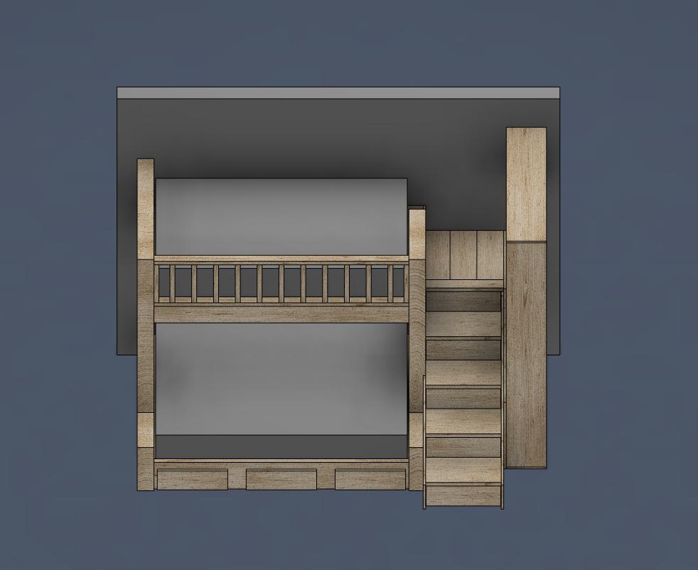 Twin Over Full Bunk Bed With Storage - DIY Build Plan #238 - Etsy