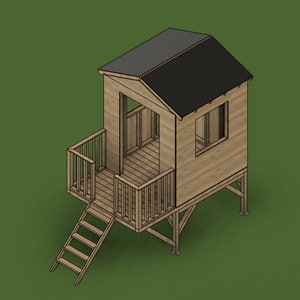 DIY Build Plans - Outdoor Elevated Playhouse - Backyard Hangout - Plan #061