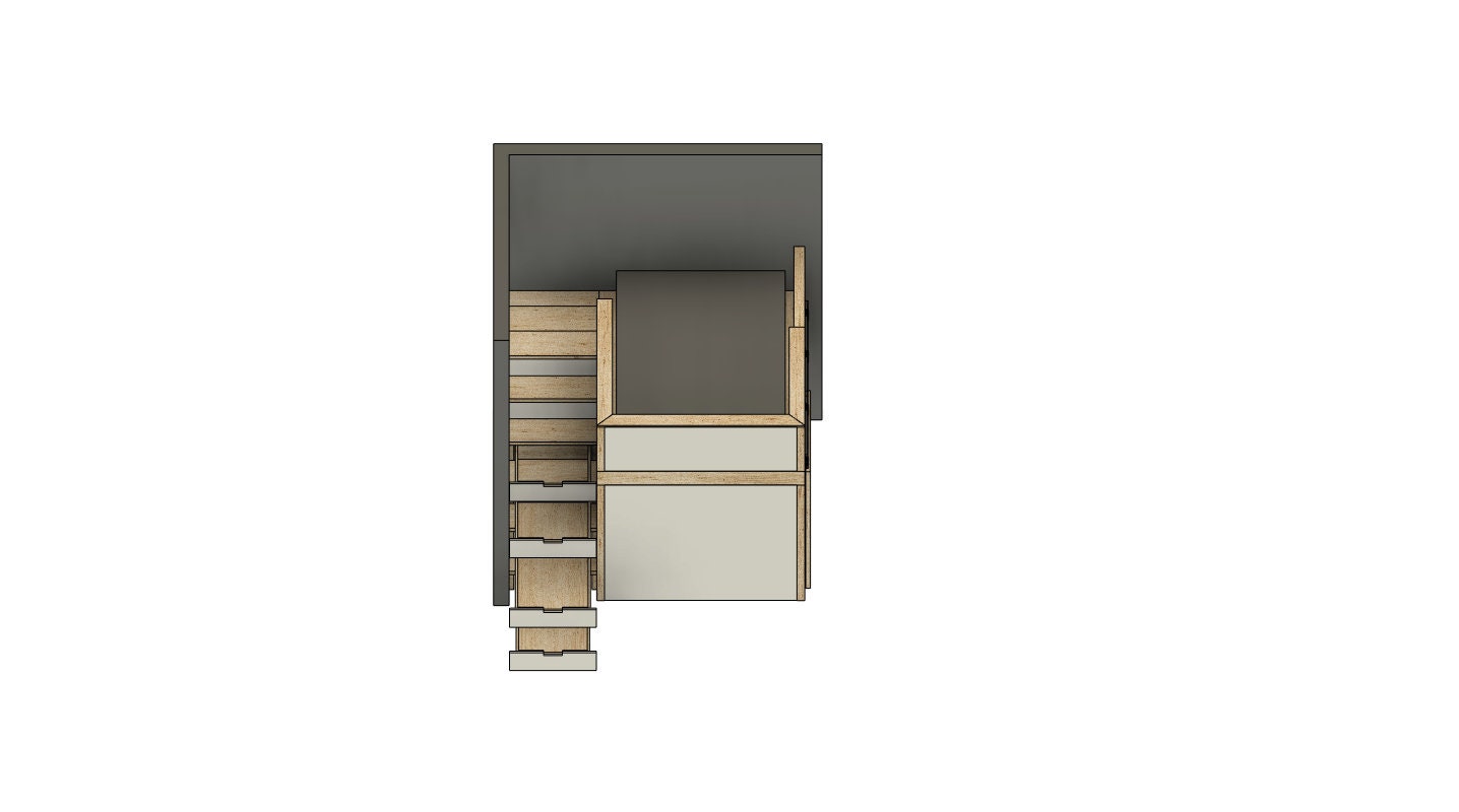 Full Loft Bed DIY Build Plans: Stairs & Storage Drawers - Etsy