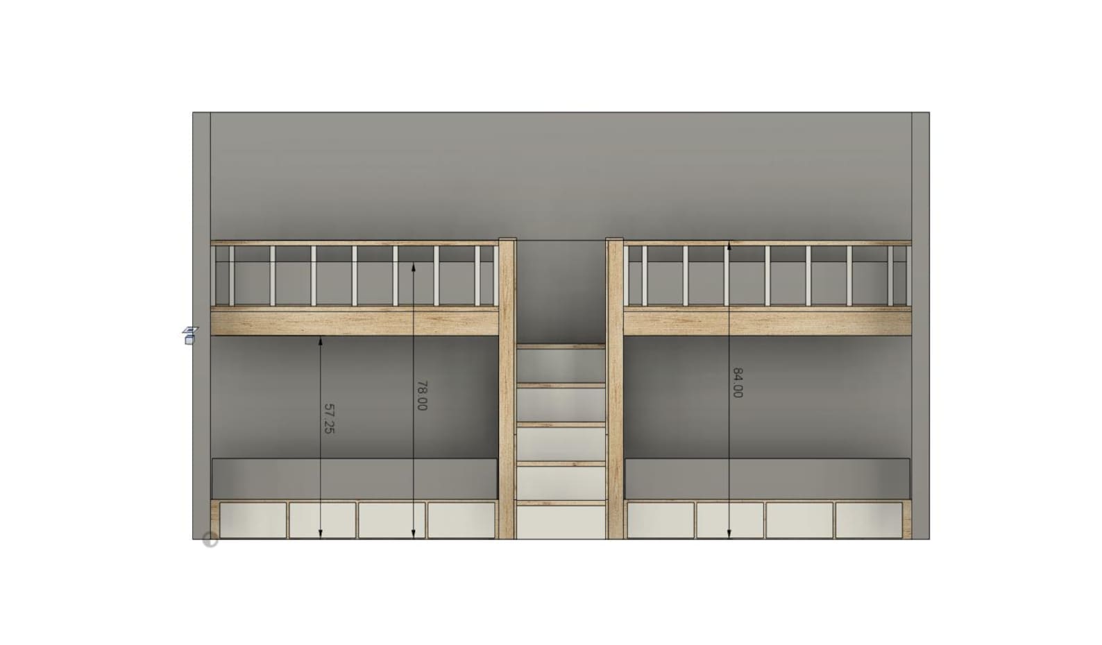 Twin XL Quad Bunk Bed With Stairs & Storage - DIY Build Plans - Etsy