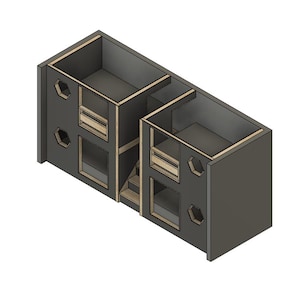Queen Quad Bunk Bed DIY Build Plans with Staircase