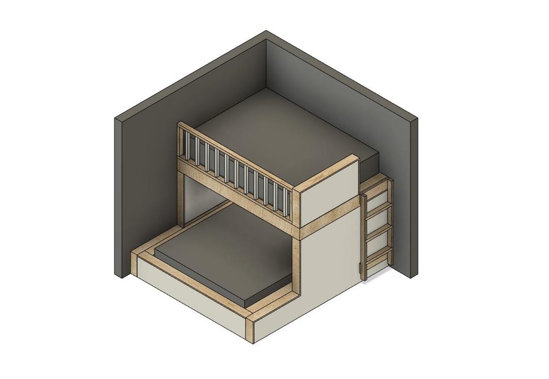 Full Over Queen Bunk Bed DIY Build Plans - Etsy