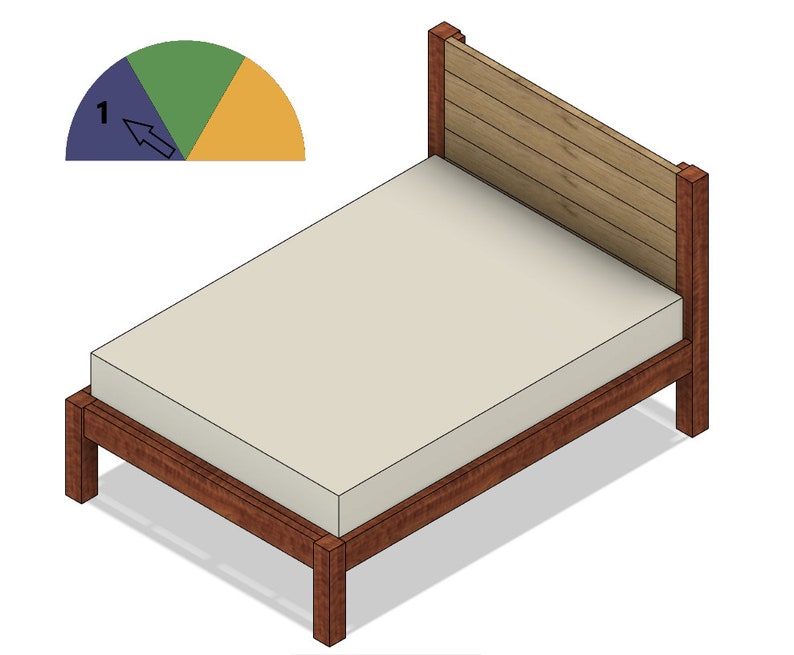 DIY Build Plan Full Bed Frame Plan 012 image 2