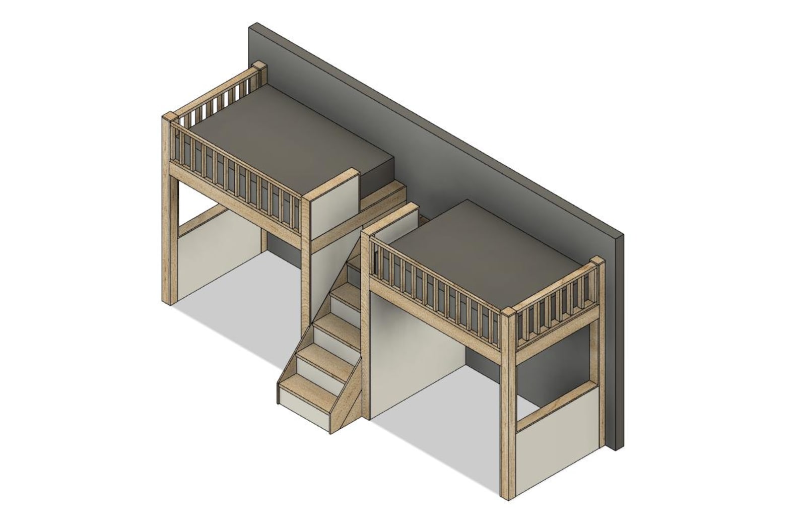 DIY Build Plans - Double Full Size Loft With Stairs - Plan #029 - Etsy