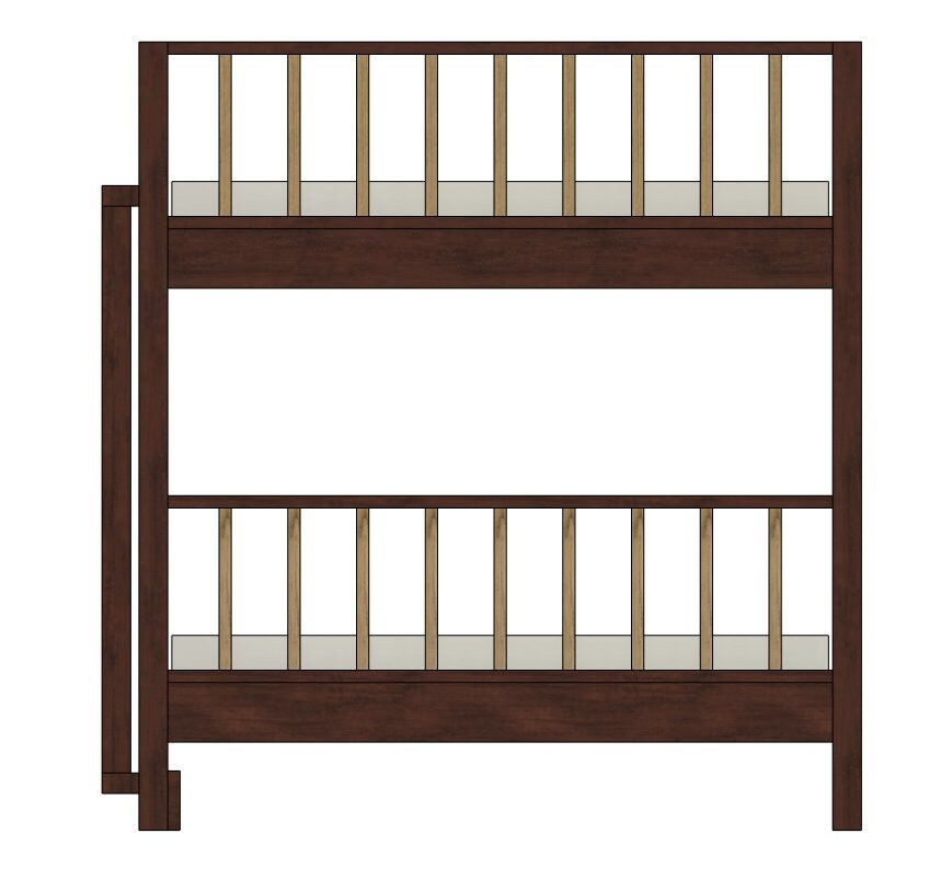 DIY Build Plans Twin XL Over Queen Bunk Bed Bunk Bed Etsy