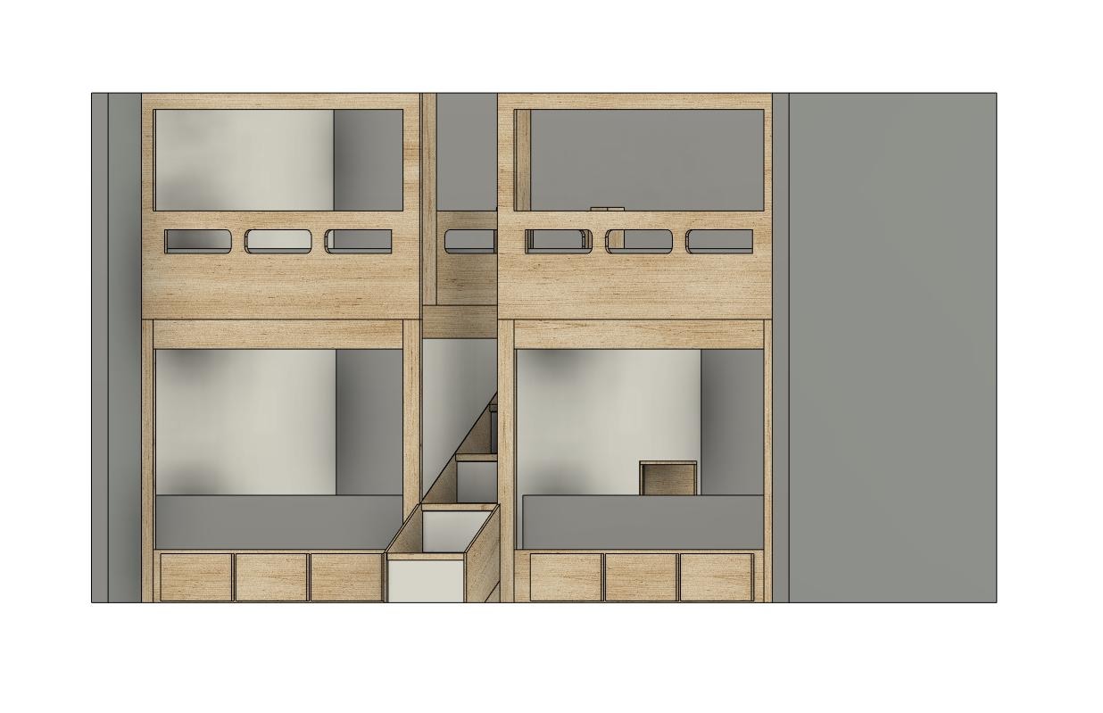Quad Full Bunk Bed With Stairs & Storage Drawers - DIY Build Plans - Etsy