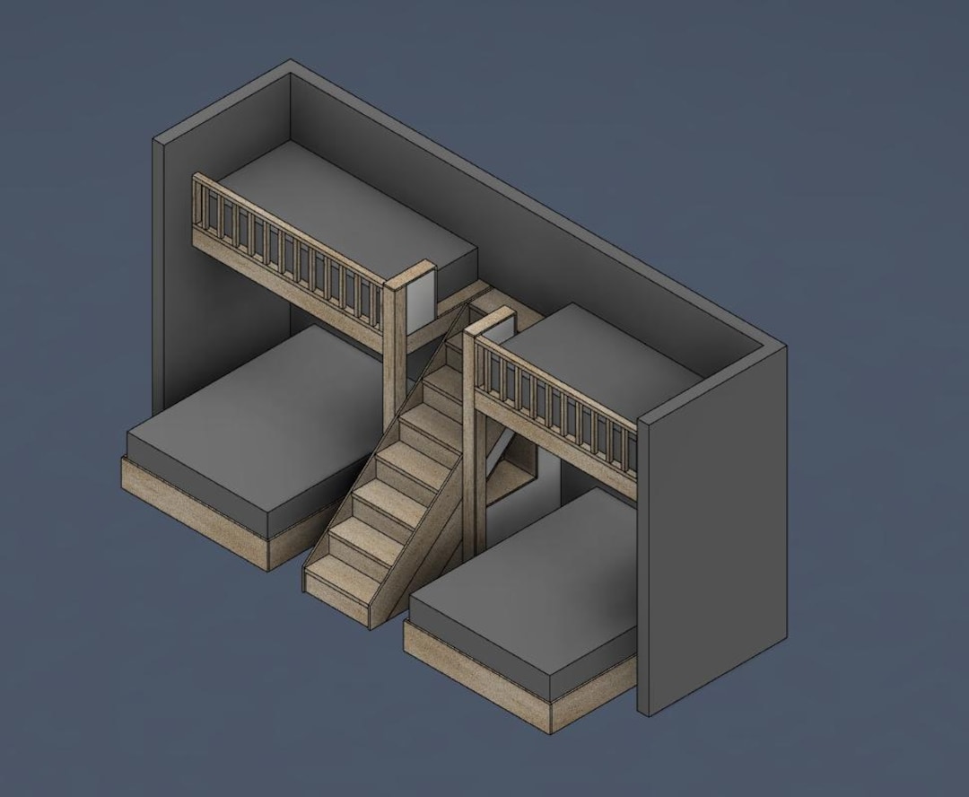 Quad Bunk Bed - Twin XL Over Queen - DIY Build Plan #246 - Etsy
