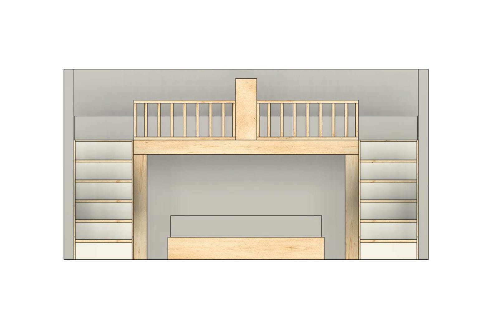 Twin XL Over King Bunk Bed With Stairs - DIY Build Plans - Plan #225 - Etsy