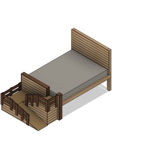 Bed frame shop with dog ramp