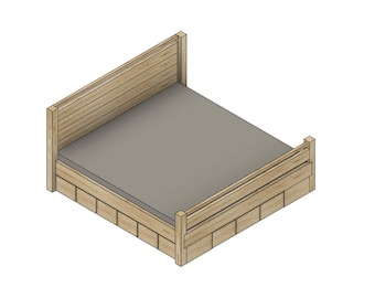 King Platform Bed DIY Build Plan: Under Bed Storage Drawers (PDF)