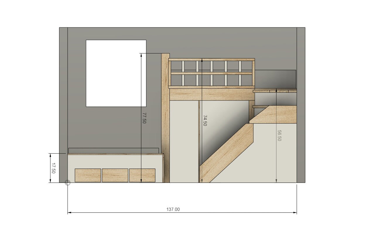 Full Loft Bed DIY Build Plans With Stairs & Drawers - Etsy