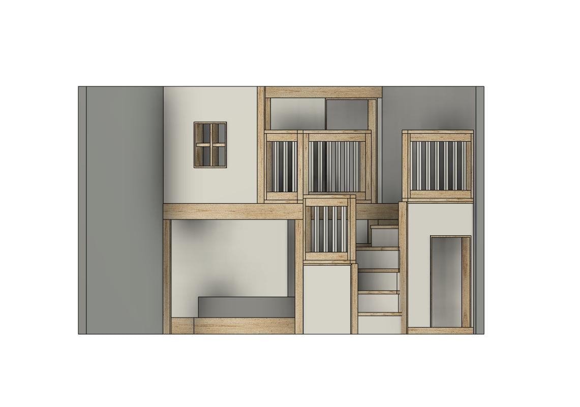 Full Loft Bed DIY Build Plans With Upper Playhouse & Stairs - Etsy