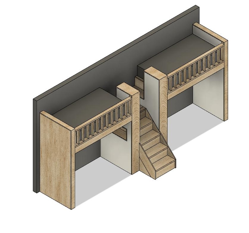 DIY Build Plan - Double Twin Bed With Stairs - Plan #011 - Etsy