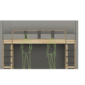 Double Twin Loft Bed DIY Build Plans With Shelves & Ladders - Etsy