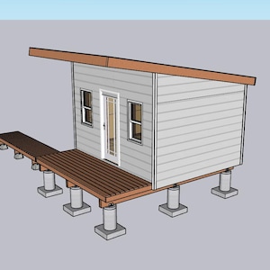 Office shed - Overhang roof shed - 156 sq. shed structure - DIY Build Guidelines