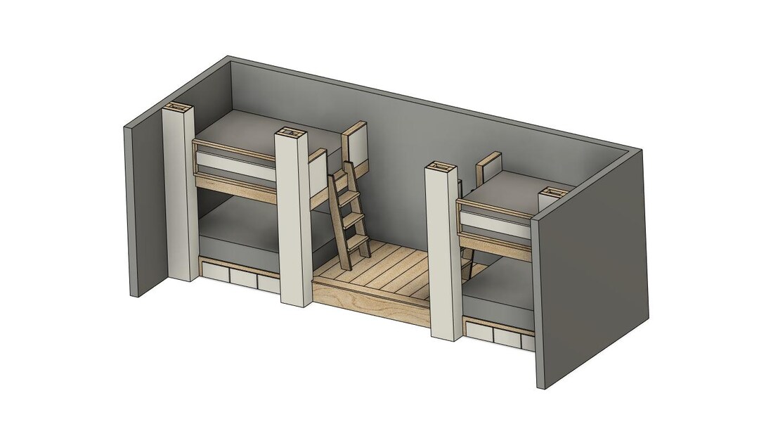 Quad Full Size Bunk Bed With Storage Drawers - DIY Build Plans - Etsy