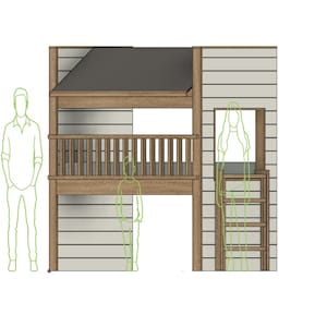 DIY Build Plans - Twin Fort Loft - Twin Loft Bed - Plan #053