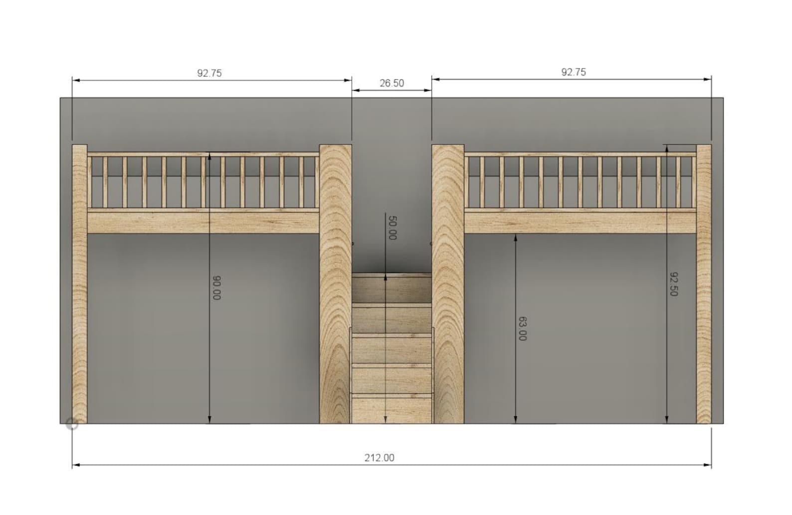DIY Build Plan - Double Twin Bed With Stairs - Plan #011 - Etsy