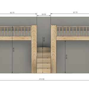 DIY Build Plan - Double Twin Bed With Stairs - Plan #011 - Etsy