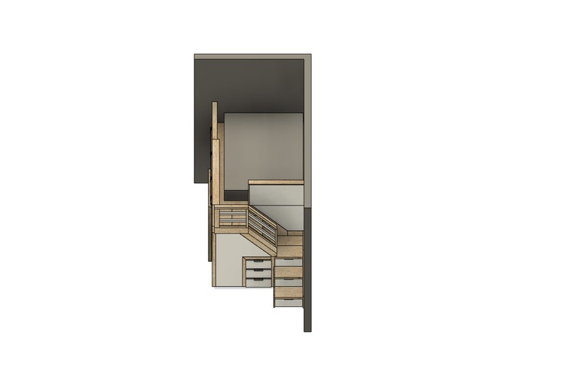 DIY Full Loft Bed Build Plans: With Stairs & Drawers (plan #106) - Etsy ...