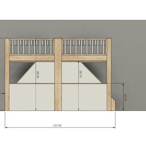 Full Bed Loft With Stairs and Slide - DIY Build Plans - Etsy