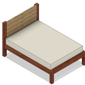 DIY Build Plan Full Bed Frame Plan 012 image 3